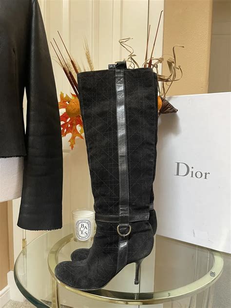 dior fall winter boots|Dior over the knee boots.